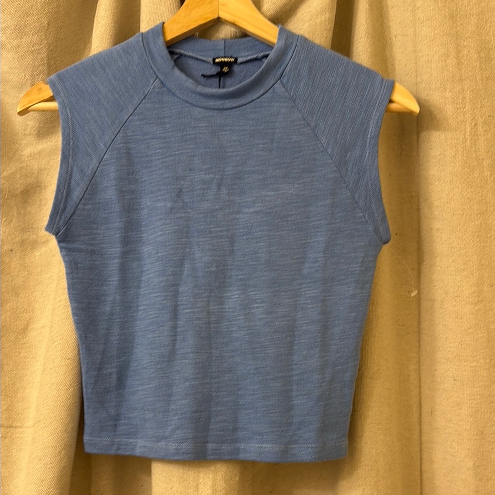Monrow Muscle Blue Top